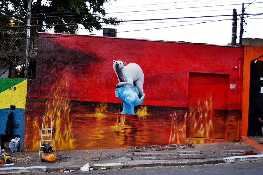 Graffitis contra el cambio climático - Gaia Ciencia